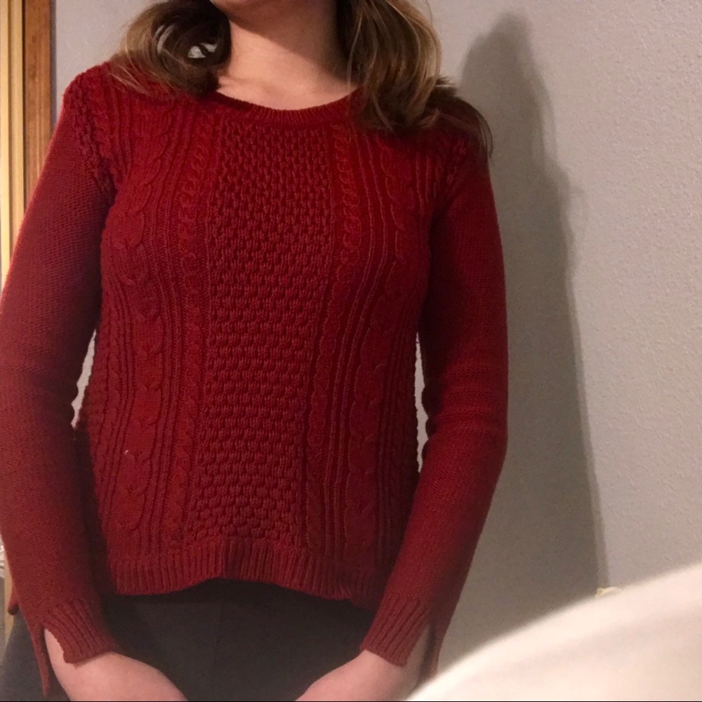 Burgundy Knit Sweater